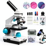 HSL Monocular Microscope High Magnification Dual LED-0