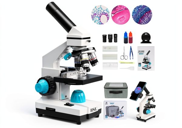 HSL Monocular Microscope High Magnification Dual LED-0
