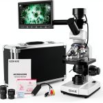 EDKKIE Digital Microscope 7 LCD Screen 5MP Camera Lab Use-0