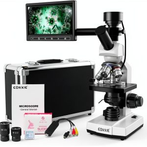 EDKKIE Digital Microscope 7 LCD Screen 5MP Camera Lab Use-0