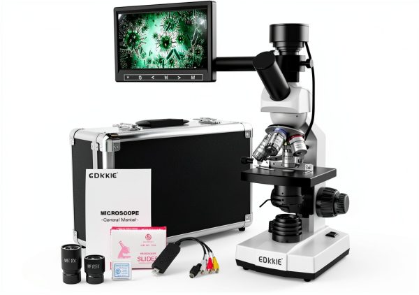 EDKKIE Digital Microscope 7 LCD Screen 5MP Camera Lab Use-0