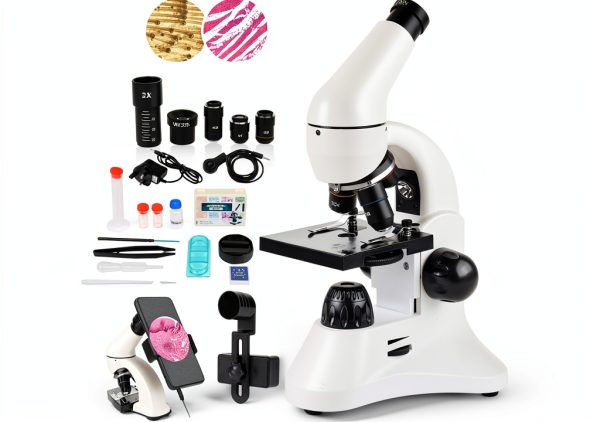 USCAMEL Monocular Microscope High Magnification Dual LED-0