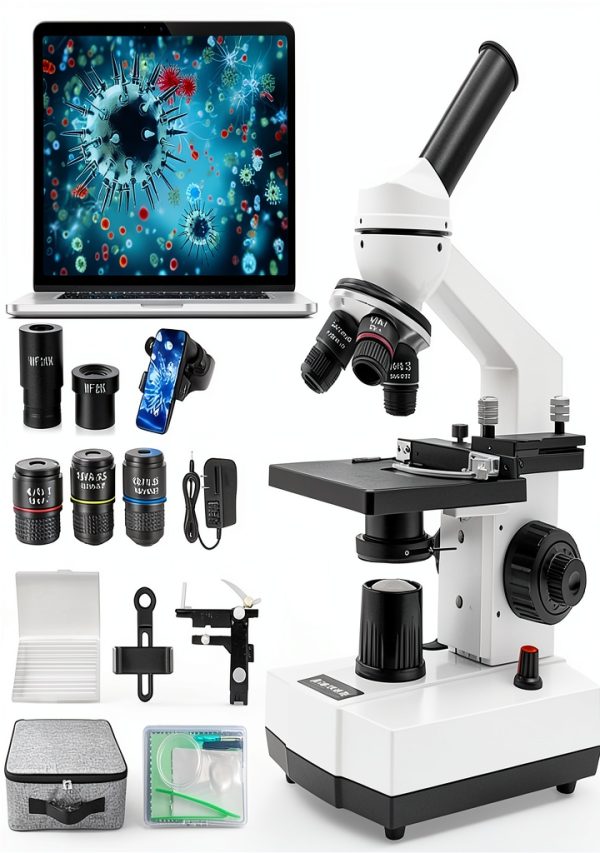 NEW ELITE Monocular Microscope Dual Focus System for-0