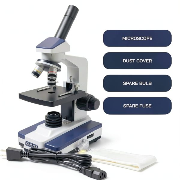 Omano Microscope OM118-M3 400x Monocular Students-1
