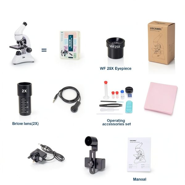 USCAMEL Monocular Microscope High Magnification Dual LED-6
