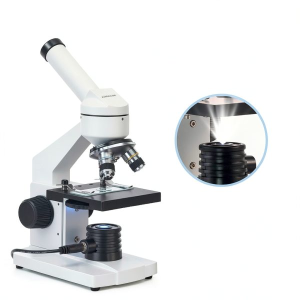 AmScope Monocular Microscope 1000X LED Illumination Metal-4