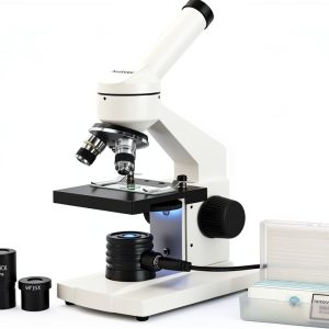 AmScope Monocular Microscope 1000X LED Illumination Metal-0
