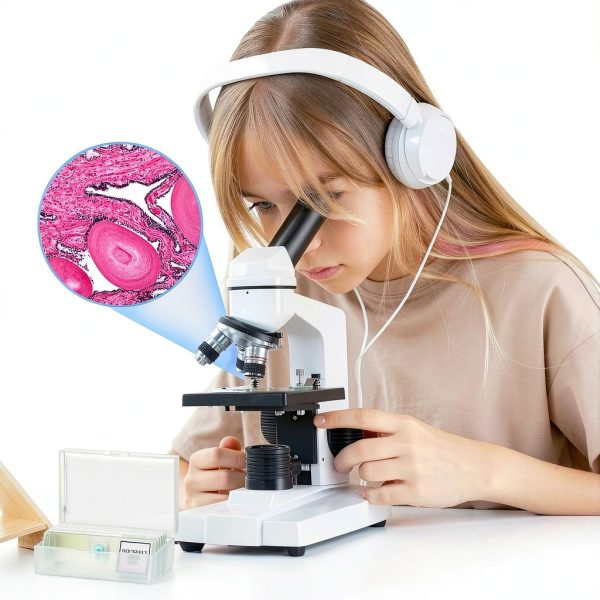 AmScope Monocular Microscope 1000X LED Illumination Metal-6