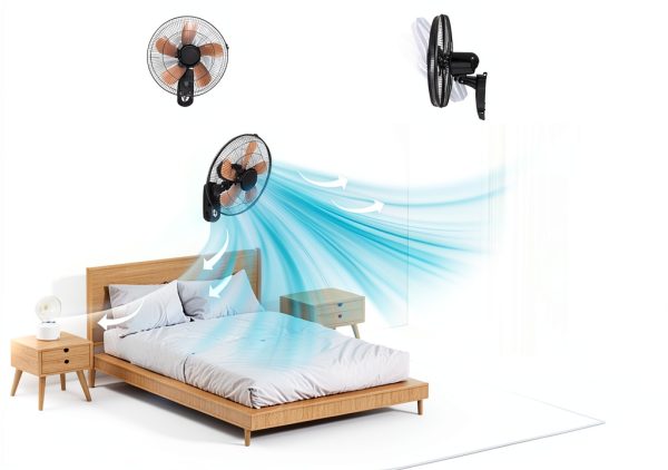 AZOUTDOOR Wall Mount Fan 16in Remote Controlled-6