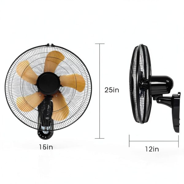 AZOUTDOOR Wall Mount Fan 16in Remote Controlled-7
