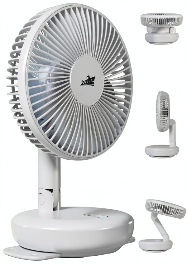 ZOIZ Wall-Mounted Table Fan 180° Tilt LED Light-1