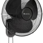 Comfort Zone 16-Inch Wall Mount Fan Black MTWF-16A-BLK-0