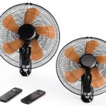 AZOUTDOOR Wall Mount Fan 16in Remote Controlled-0