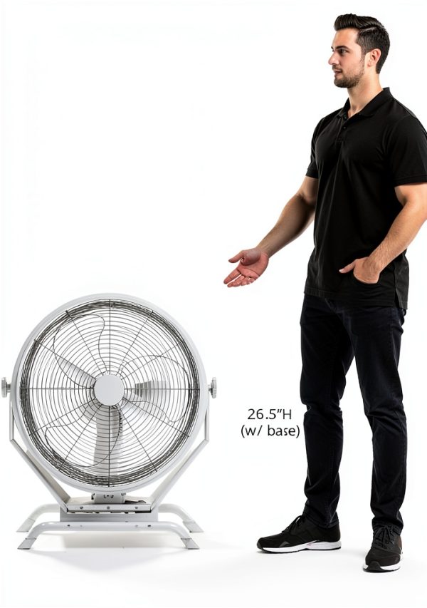 Wall Mounted Fan NewAir WindPro18W Black 18 Inch High Airflow 3000 CFM-8