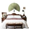 Suchubu Large Green Bamboo Wall Fan 60‑Inch Foldable Decorative-1