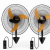 Industrial Wall-Mounted Fan CAMMOO 20-Inch Yellow Remote Control-0