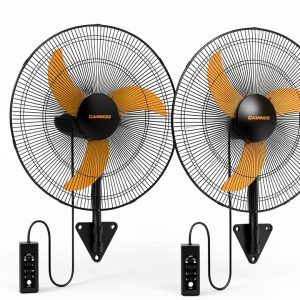 Industrial Wall-Mounted Fan CAMMOO 20-Inch Yellow Remote Control-0