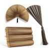 Suchubu Large Green Bamboo Wall Fan 60‑Inch Foldable Decorative-2