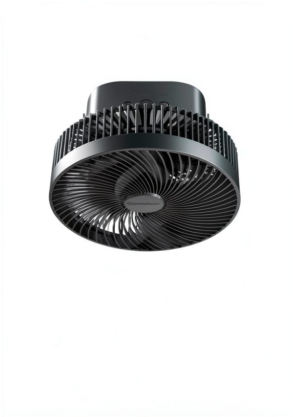 Wall-Mounted Ceiling Fan JIWAN 10‑Inch Blackish Green 1900 CFM Remote-3