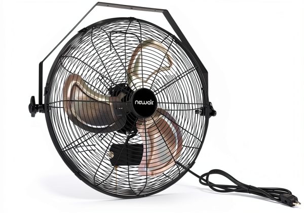 Wall Mounted Fan NewAir WindPro18W Black 18 Inch High Airflow 3000 CFM-13