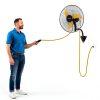 Industrial Wall-Mounted Fan CAMMOO 20-Inch Yellow Remote Control-3