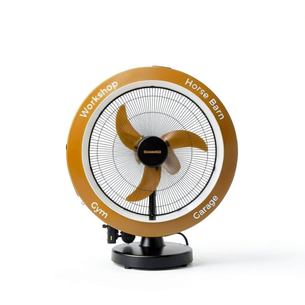 Industrial Wall-Mounted Fan CAMMOO 20-Inch Yellow Remote Control-8