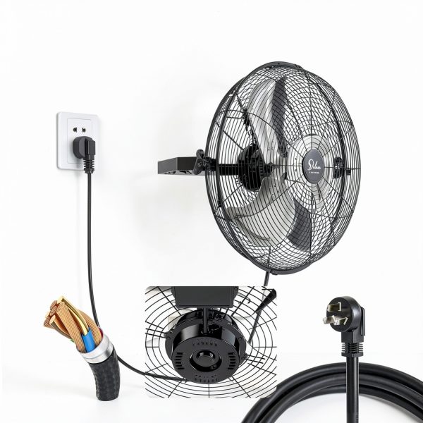 Simple Deluxe 20 Inch Industrial Wall Mount Fan High Velocity 3 Speed-6