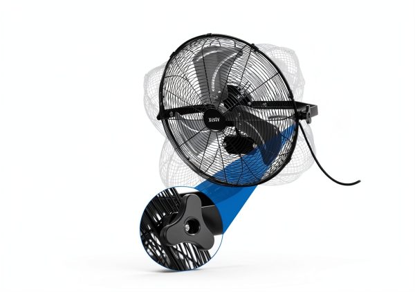 Industrial Wall Mount Fan Xcity 20in Standard Black Model FANWALL20-4