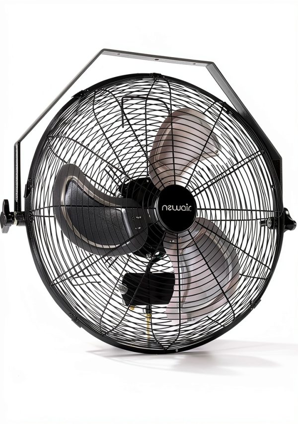 Wall Mounted Fan NewAir WindPro18W Black 18 Inch High Airflow 3000 CFM-9