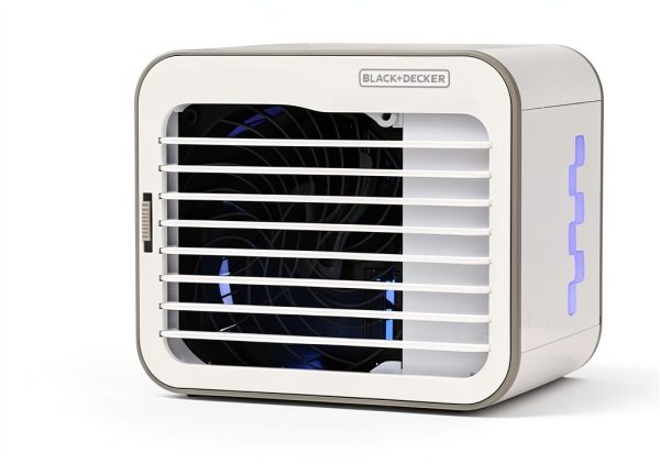 BLACK+DECKER Portable Desk Air Cooler Fan White Gray 1 Pack USB-0
