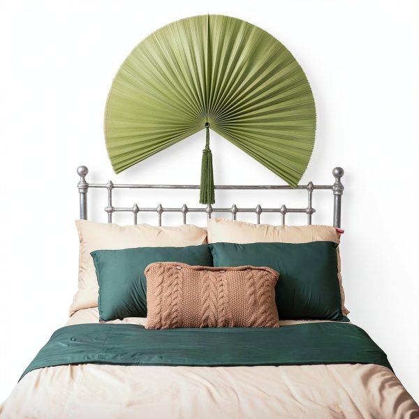 Suchubu Large Green Bamboo Wall Fan 60‑Inch Foldable Decorative-7