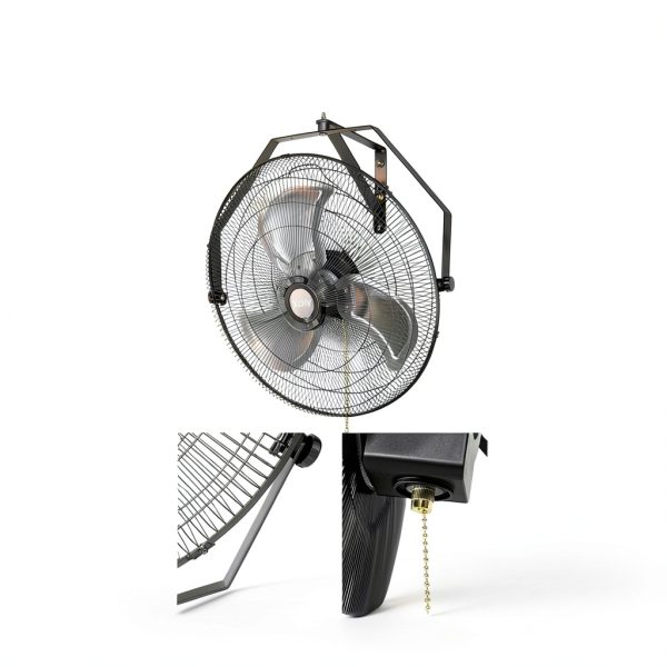 Wall Mount Fan Xcity 20'' Pro Industrial Aluminum Table Fan Black-3