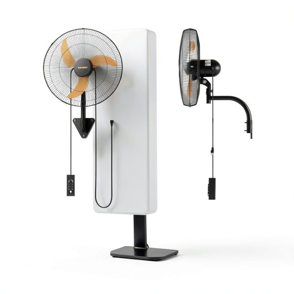 Industrial Wall-Mounted Fan CAMMOO 20-Inch Yellow Remote Control-7