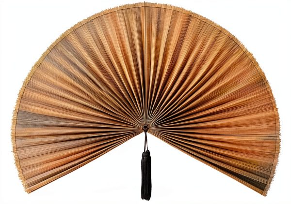 Suchubu Large Green Bamboo Wall Fan 60‑Inch Foldable Decorative-0