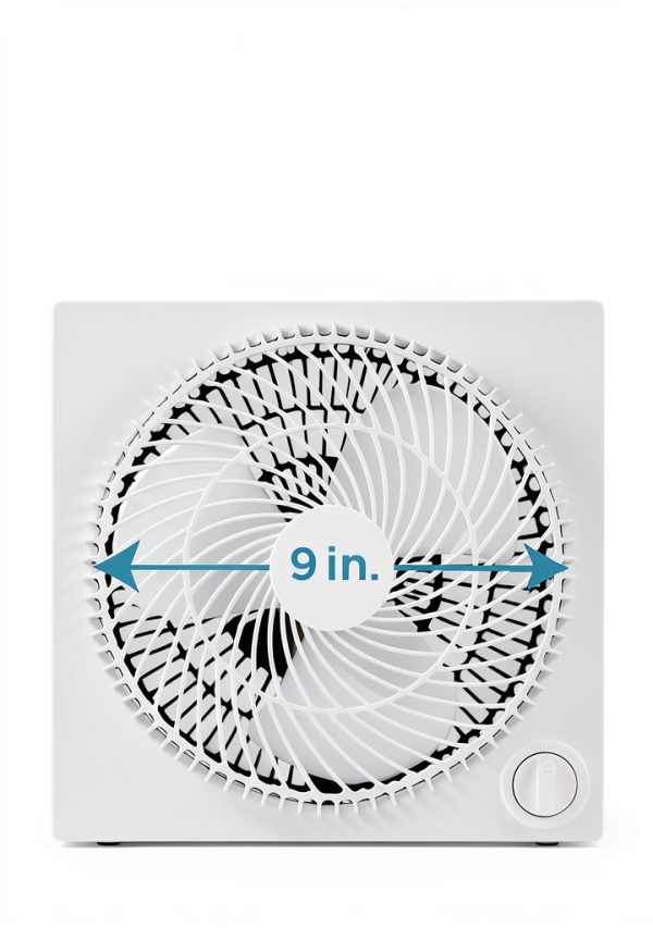 AeroFlow Compact Table Fan White 3 Speed Brushless for Home Office-3
