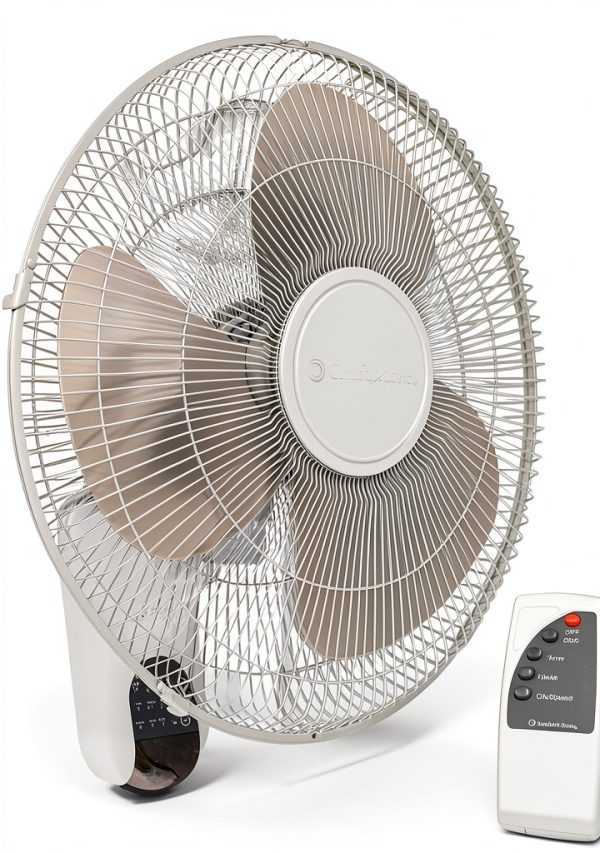 Wall Mount Fan Comfort Zone 16 inch CZ16WR-EC White 3 Speed Remote-0