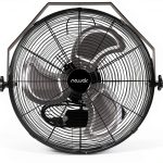 Wall Mounted Fan NewAir WindPro18W Black 18 Inch High Airflow 3000 CFM-0