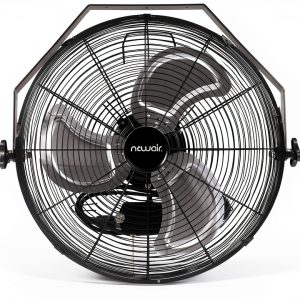 Wall Mounted Fan NewAir WindPro18W Black 18 Inch High Airflow 3000 CFM-0