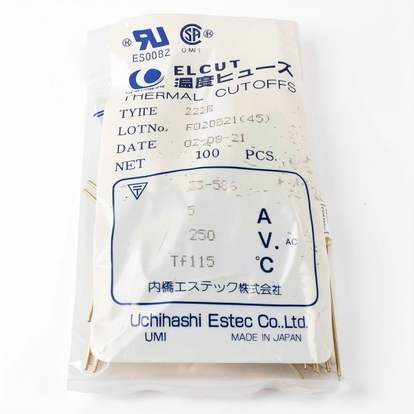 ELCUT UMI Microtemp Thermal Axial Type 222R 5A 250V Cutoff 5 Pack-2